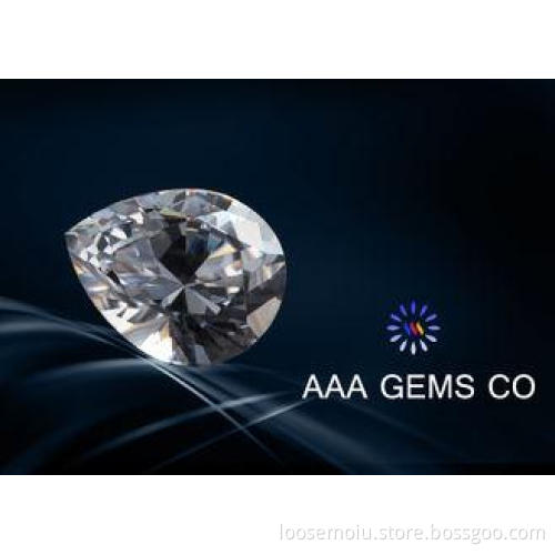 Excellent Cut Supper White Pear Diamond Moissanite For Neck